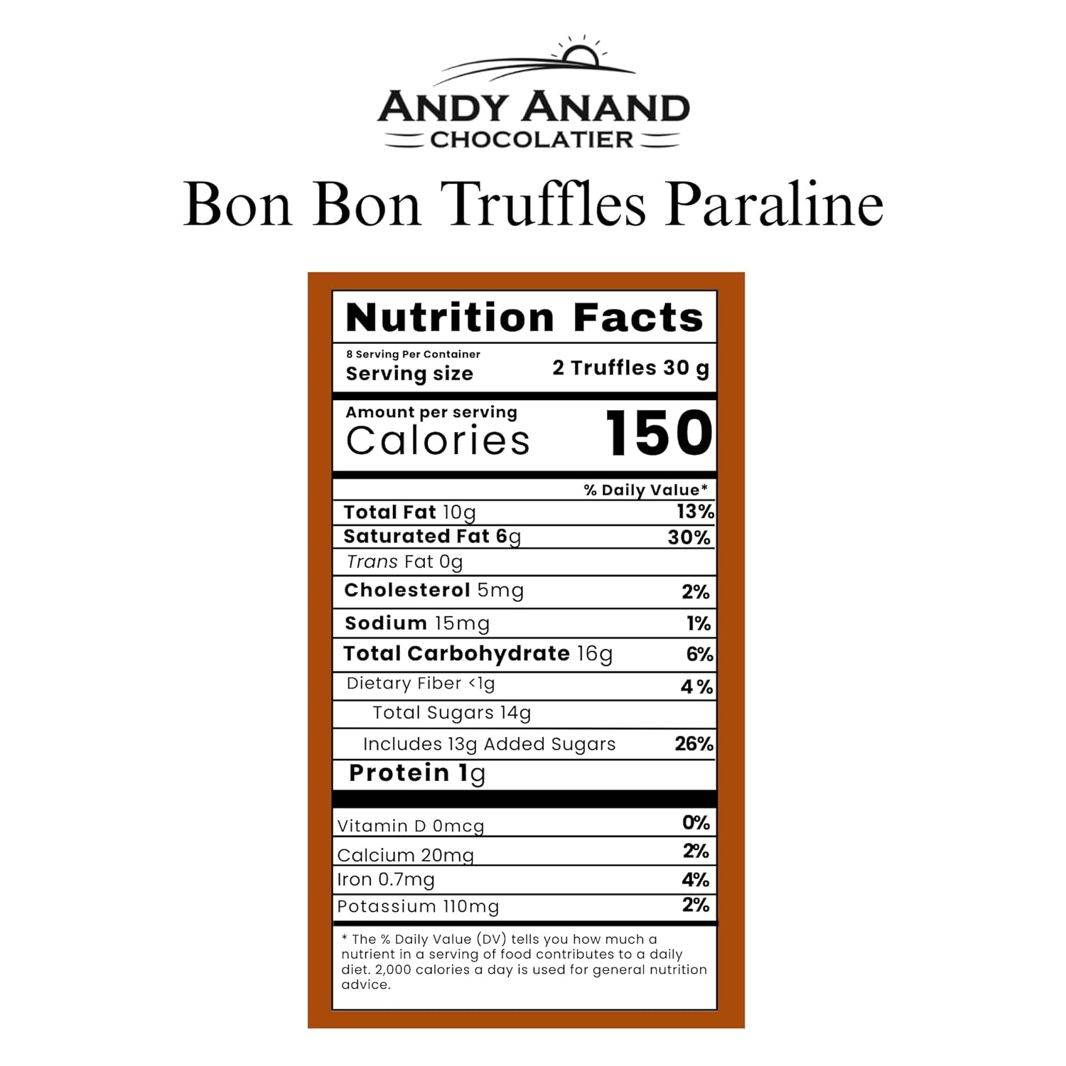 Chocolate Truffles Bon Bon Praline Box – Gourmet Chocolate Gift, Made with 60% Chocolate (Cocoa Butter)