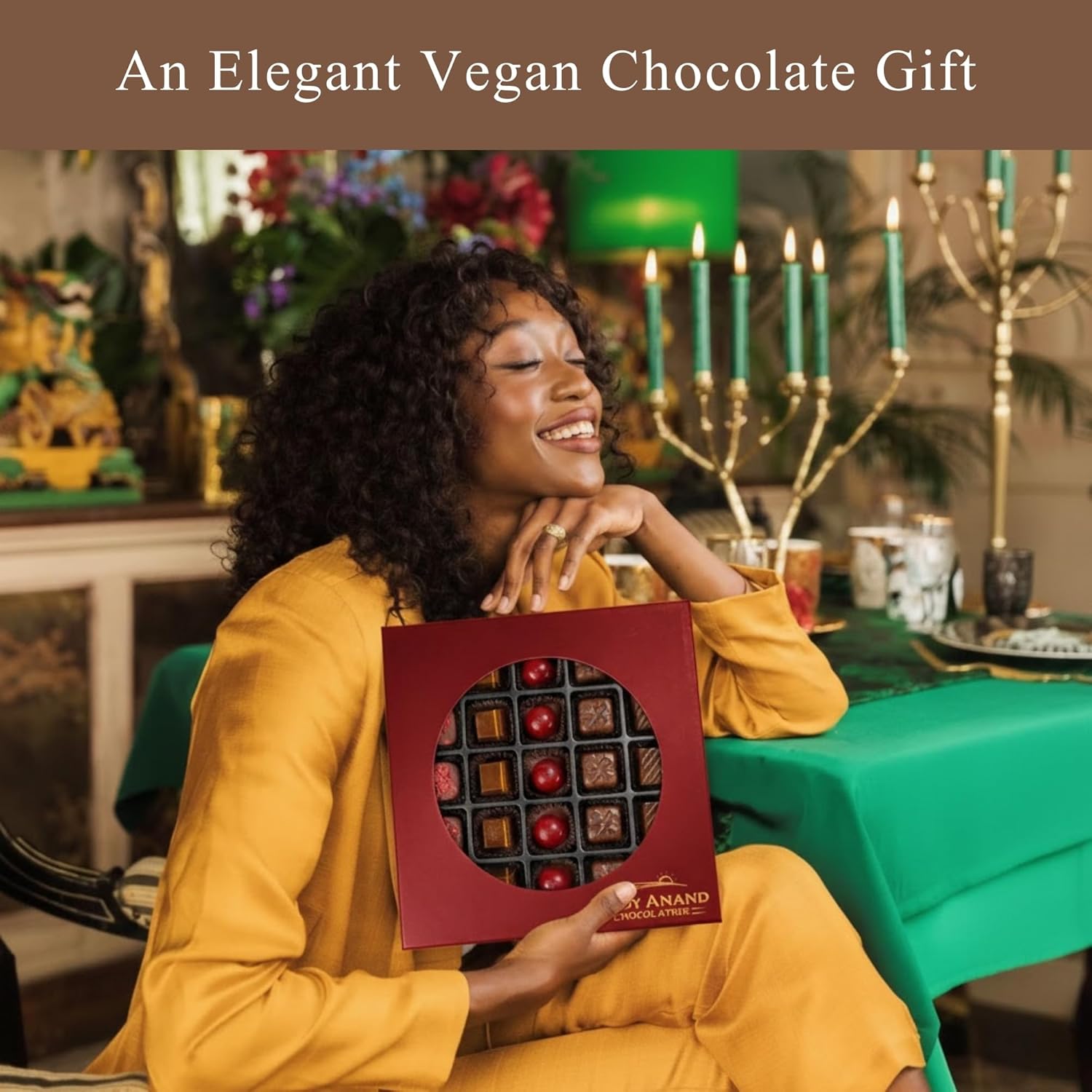 Andy Anand Luxury Gluten-Free Vegan Dark Chocolate Truffles Praline Collection – 24 Pcs Gift Box for Holidays & Special Occasions, Made with 60% Chocolate (Cocoa Butter)