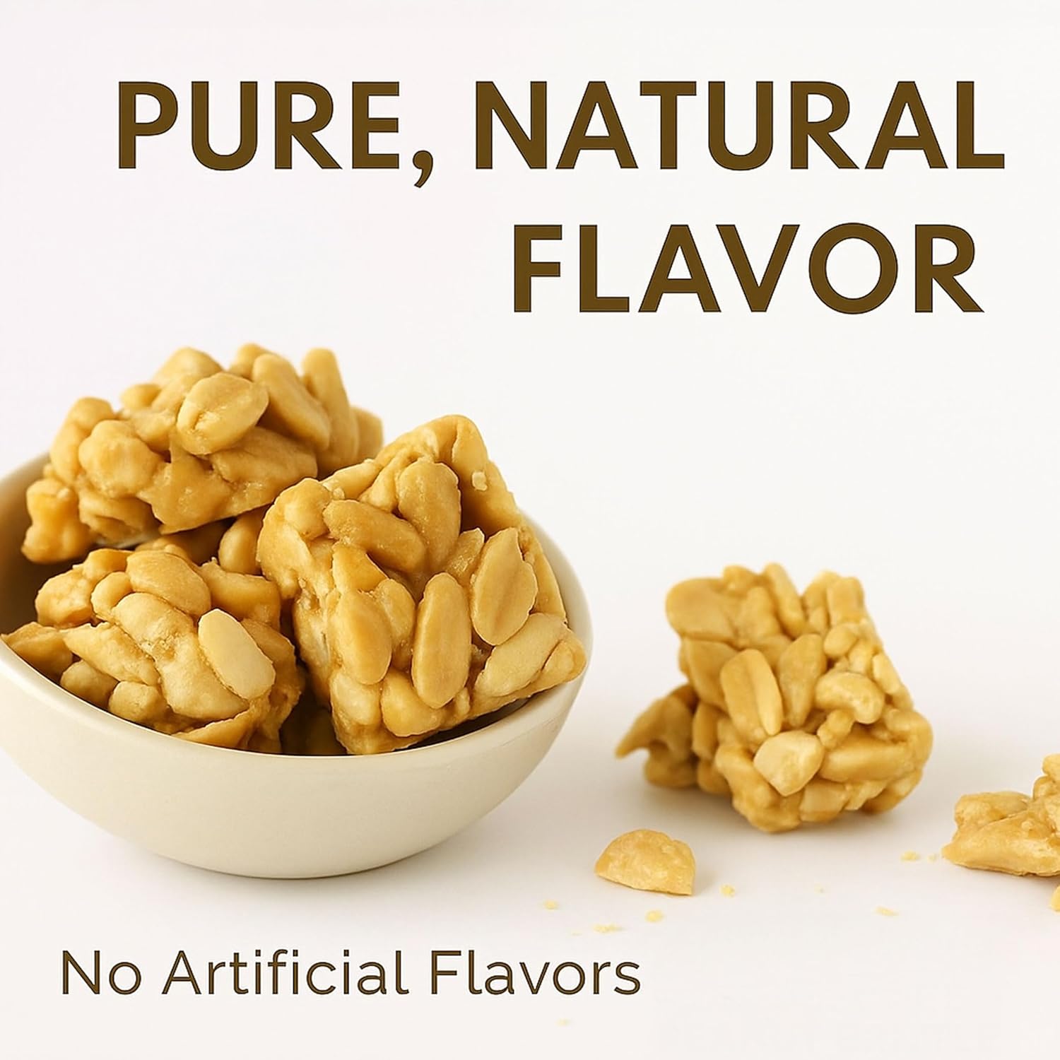 Andy Anand Handmade Sugar Free Peanut Brittle 1 lbs, Indulge in Pure Delight! Sugar Free Peanut Brittle: A Guilt-Free Snack for Any Time