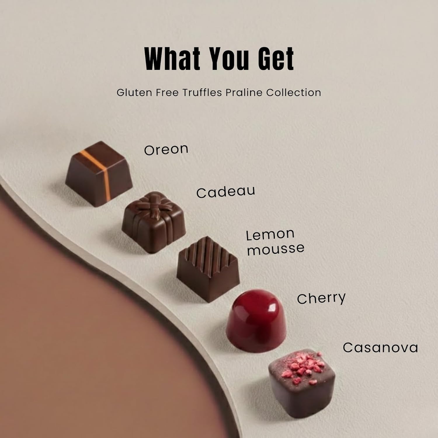 Andy Anand Luxury Gluten-Free Vegan Dark Chocolate Truffles Praline Collection – 24 Pcs Gift Box for Holidays & Special Occasions, Made with 60% Chocolate (Cocoa Butter)