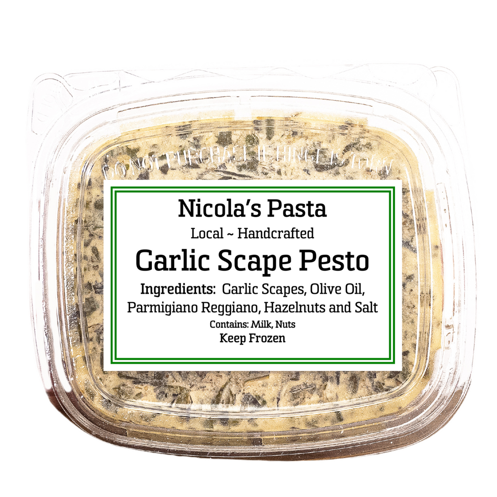 Garlic Scape and Hazelnut Pesto Sauce