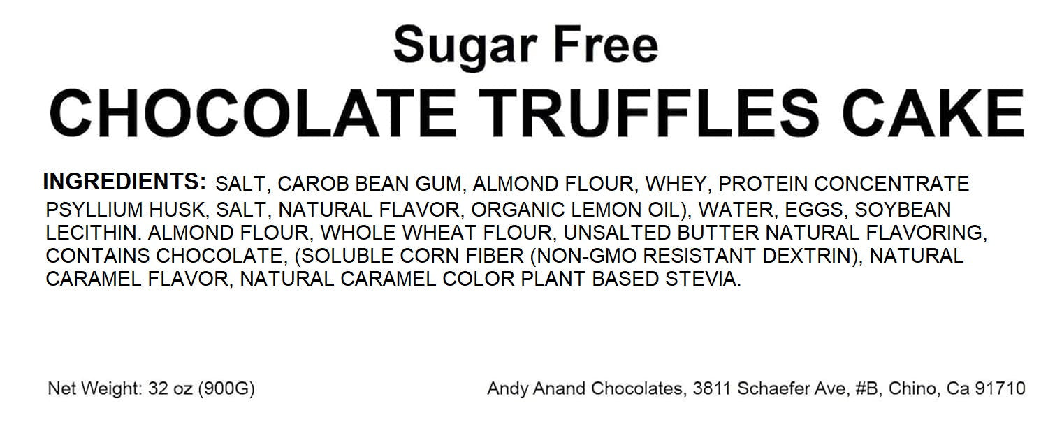 Andy Anand Deliciously Indulgent Sugar Free Chocolate Truffle Cake - Best Birthday Cakes Delivery From Bakery - Taste in Every Bite (2 lbs)