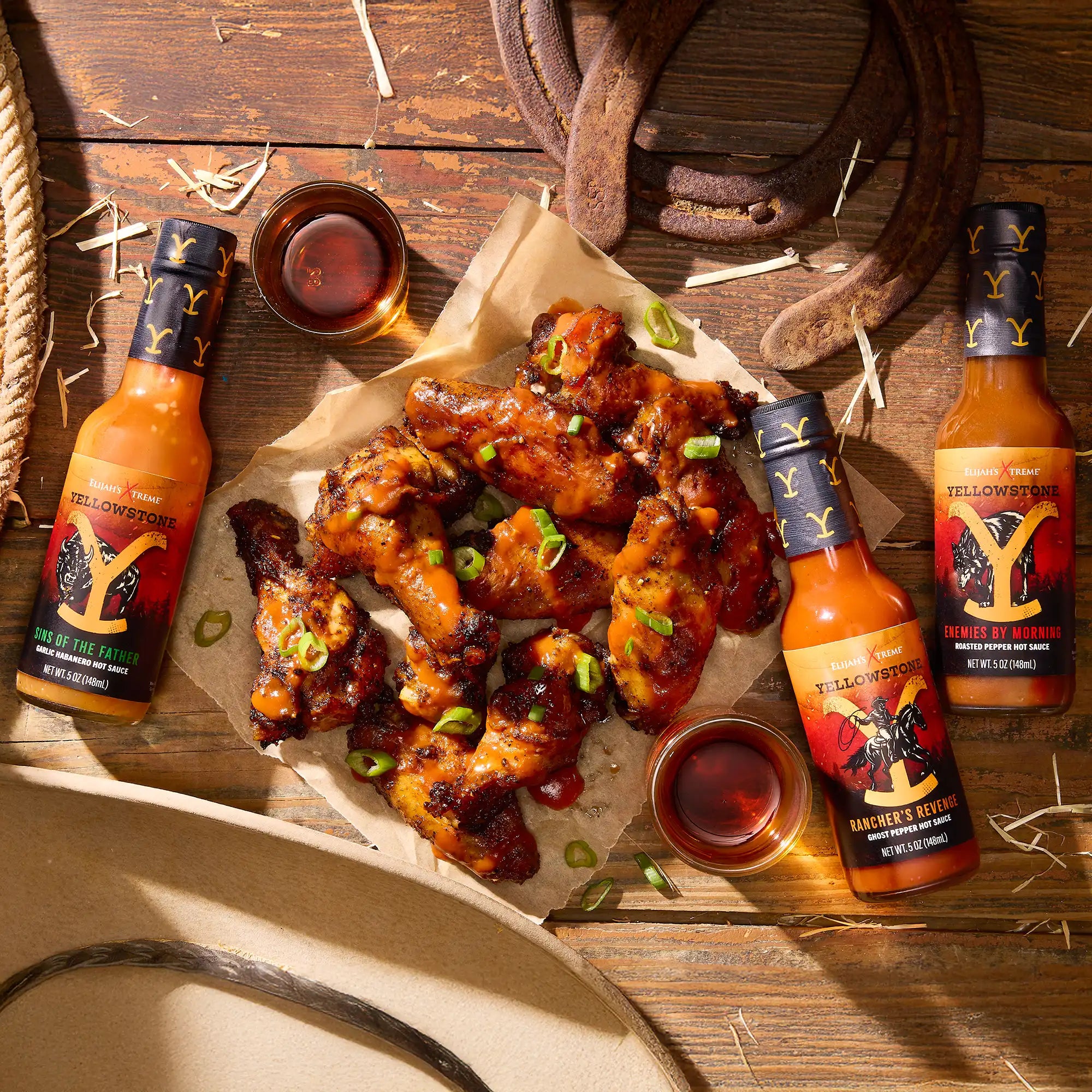 Yellowstone Hot Sauce Variety Pack 4 Bottles