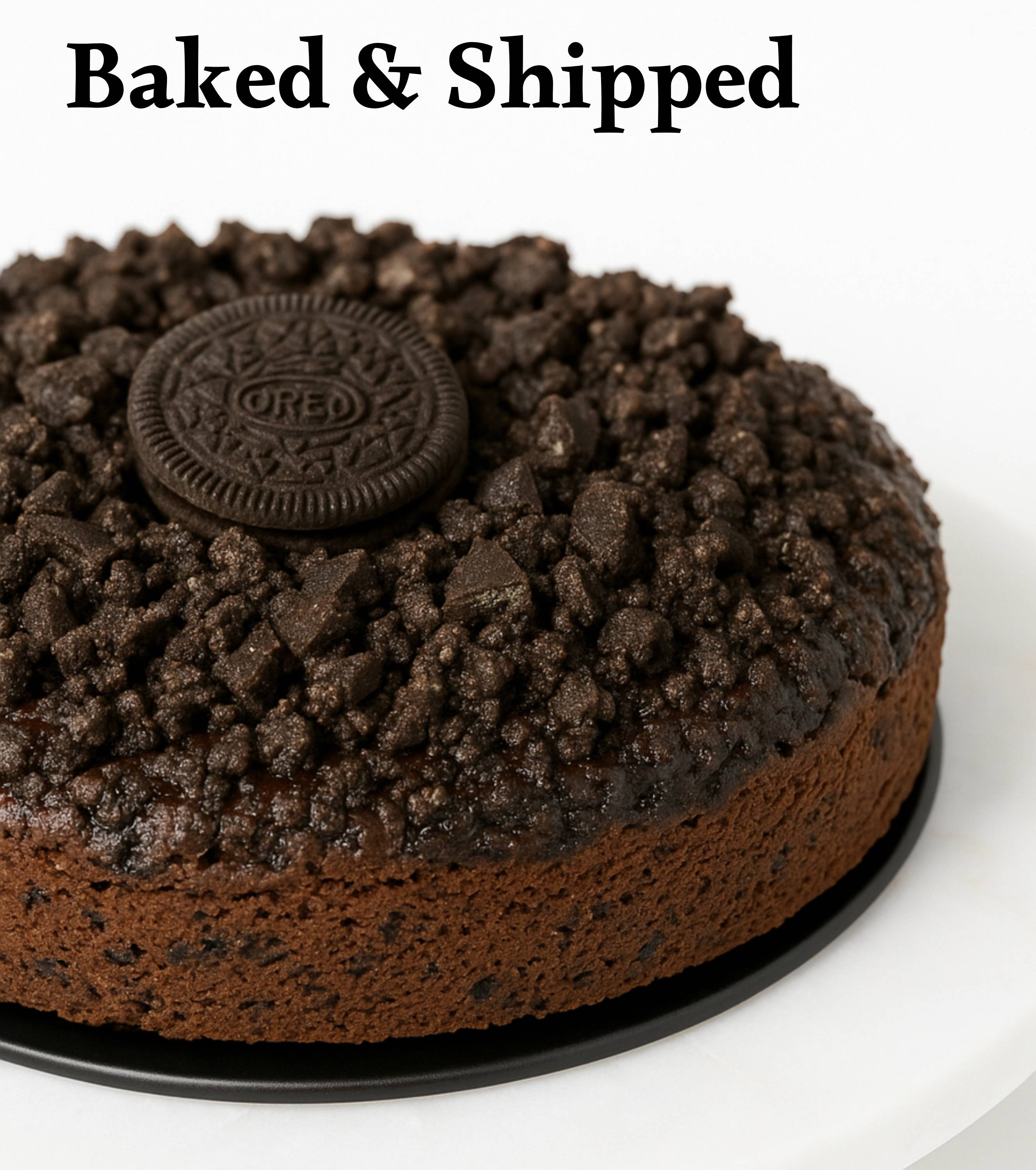 Andy Anand Exquisite 9" Gluten Free Cookies & Cream Cake Made Fresh Daily, Classic Cake Delivery - Freshly Baked and Delivered to Your Doorstep - 2 lbs