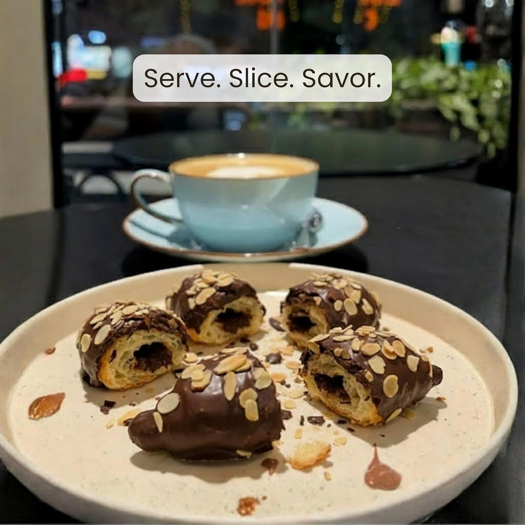 Andy Anand Dark Chocolate Almond Croissants Cake, 10 Pcs Handcrafted Guilt-Free Treats 2 lbs
