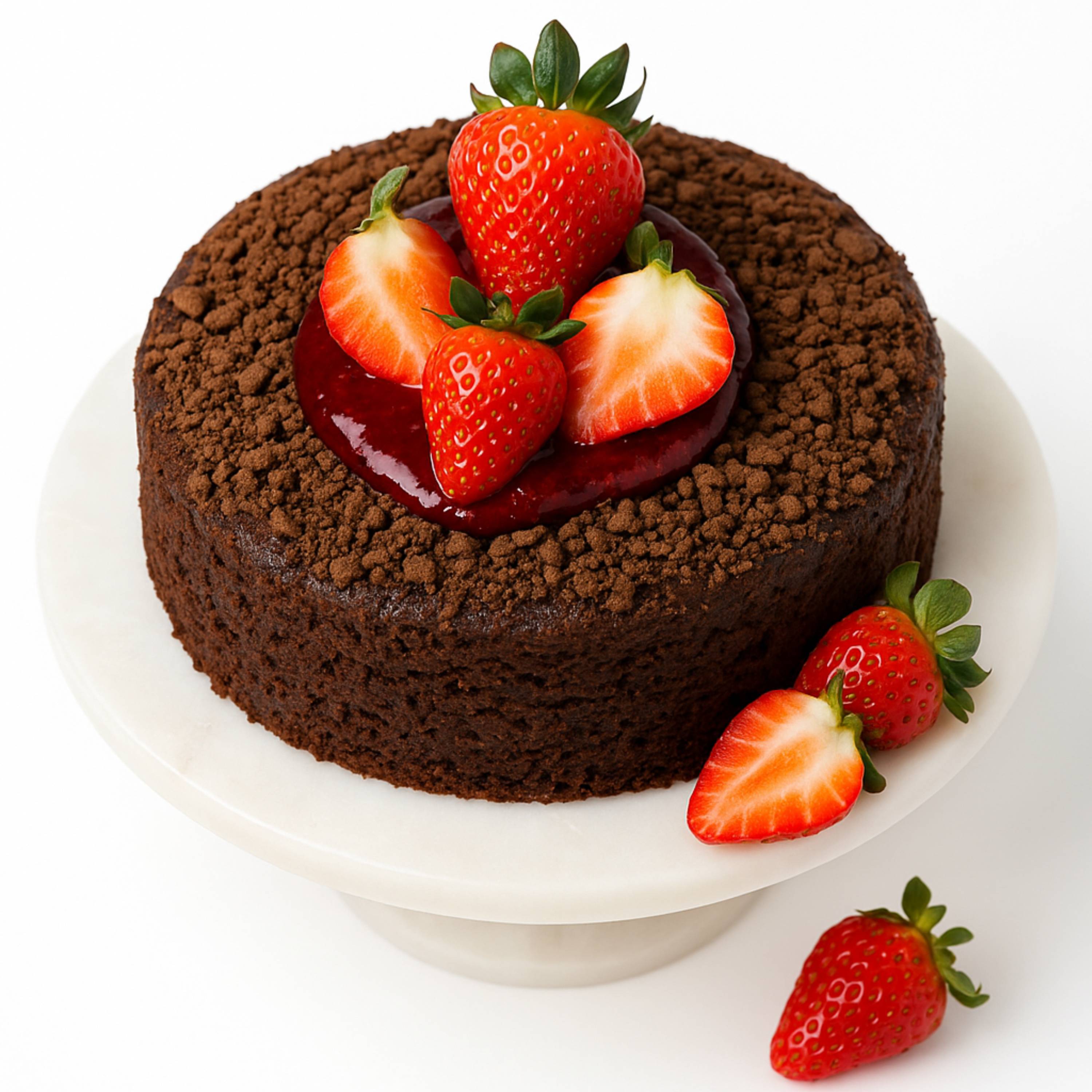 Andy Anand Chocolate Strawberry Cake 9" Gift Boxed - Fresh Cakes and Desserts Treats for Delivery - Ideal Gift - Baked Fresh Daily (2.5 lbs)