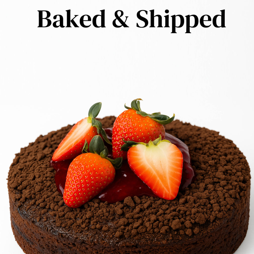 Andy Anand Chocolate Strawberry Cake 9" Gift Boxed - Fresh Cakes and Desserts Treats for Delivery - Ideal Gift - Baked Fresh Daily (2.5 lbs)