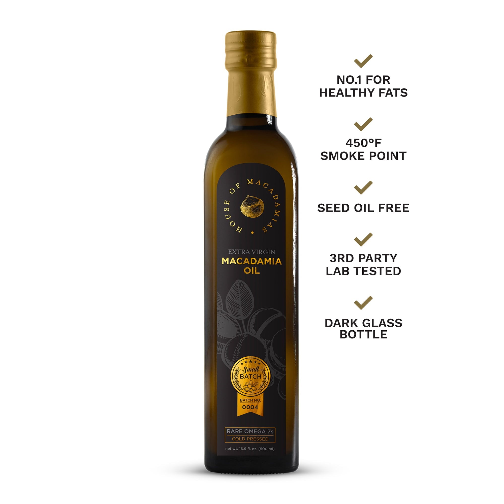 Macadamia Oil Extra Virgin Cold Pressed 16.9 oz.