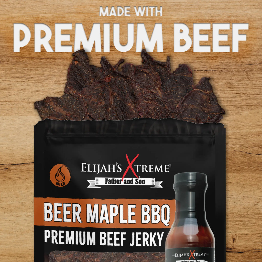 Beer Maple BBQ Beef Jerky - 6 bags (1lb)