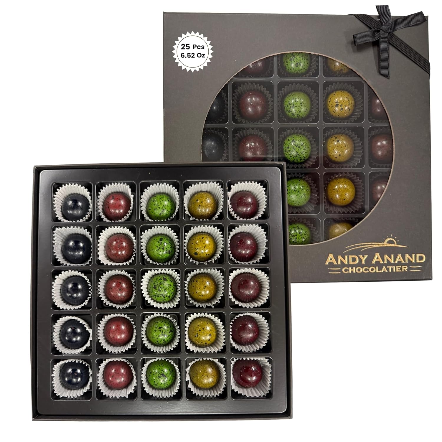 Andy Anand's Monet Collection, a Symphony of Chocolate Bon Bon Truffles: A Melodic Medley of 25 Exquisite Pieces, Crafted in Belgium (6.52 oz)