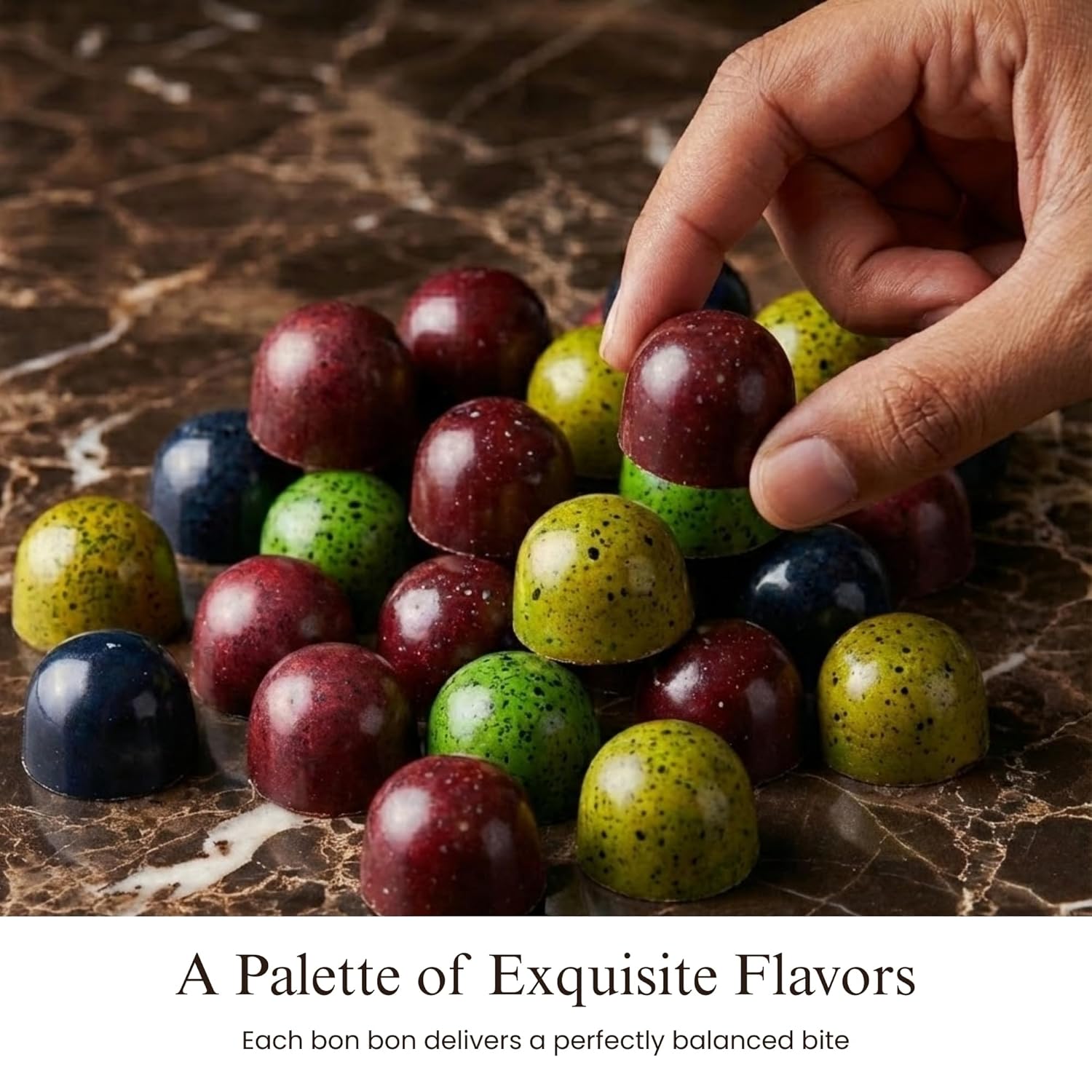 Andy Anand's Monet Collection, a Symphony of Chocolate Bon Bon Truffles: A Melodic Medley of 25 Exquisite Pieces, Crafted in Belgium (6.52 oz)