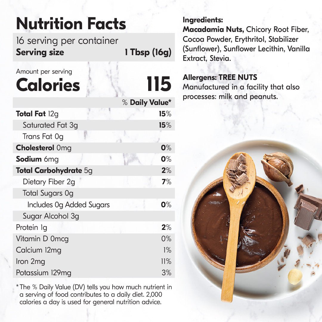 Macadamia Nut Butter Chocolate Flavor (1 Flavor, 1 Jar)