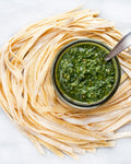 Garlic Scape and Hazelnut Pesto Sauce