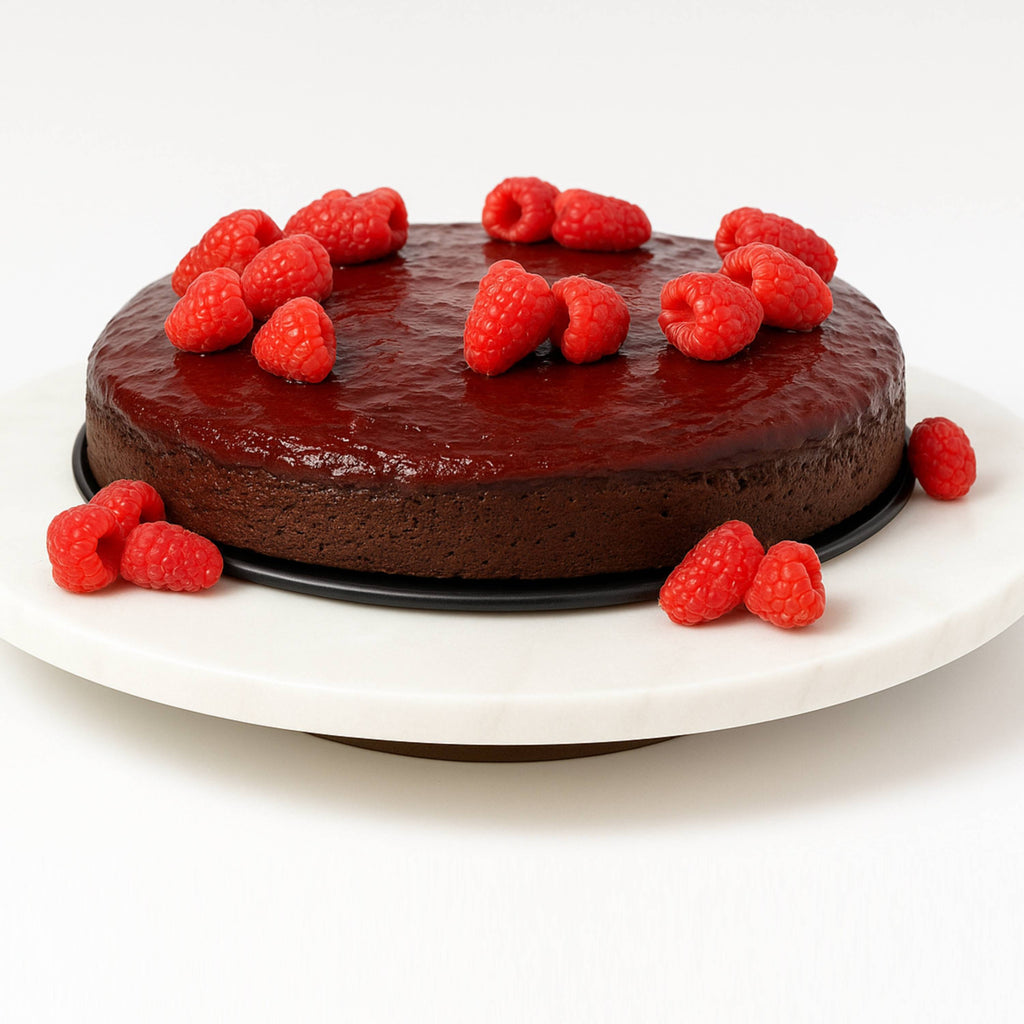 Andy Anand Sugar Free Raspberry Chocolate Truffle Cake 9" with Real Chocolate Truffles: Amazing Freshly Baked Cakes For Sale,  Creamy, Moist & Delectable - 2.8 lbs