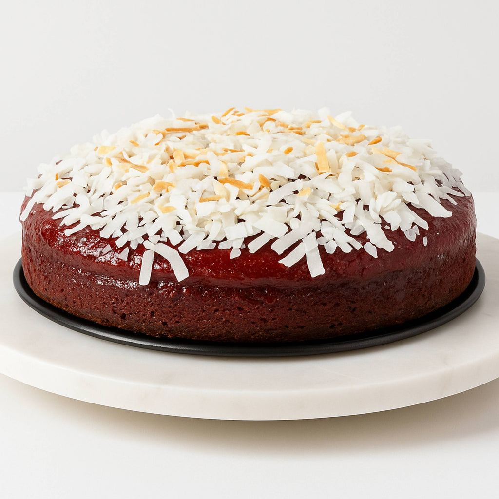 Andy Anand Sugar Free Raspberry Chocolate Coconut Cake Exquisite 9"with Real Chocolate Truffles: Delectable Dessert Baked in Homemade Style In Sugar Free Bakeries - 2.8 lbs