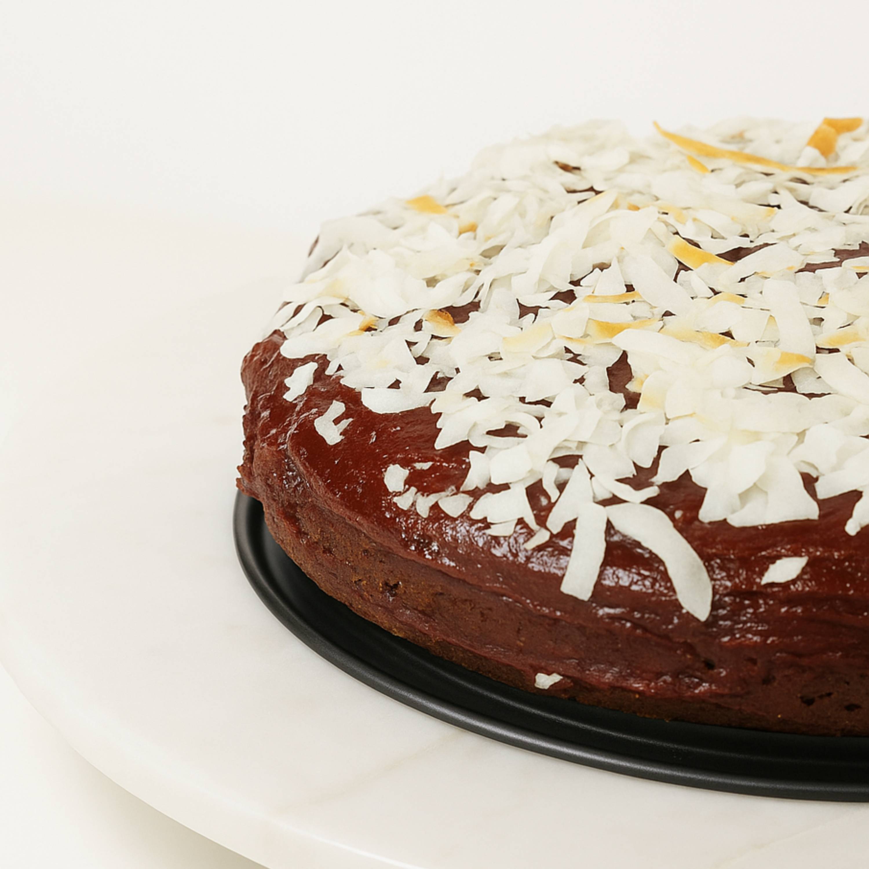 Andy Anand Sugar Free Raspberry Chocolate Coconut Cake Exquisite 9"with Real Chocolate Truffles: Delectable Dessert Baked in Homemade Style In Sugar Free Bakeries - 2.8 lbs