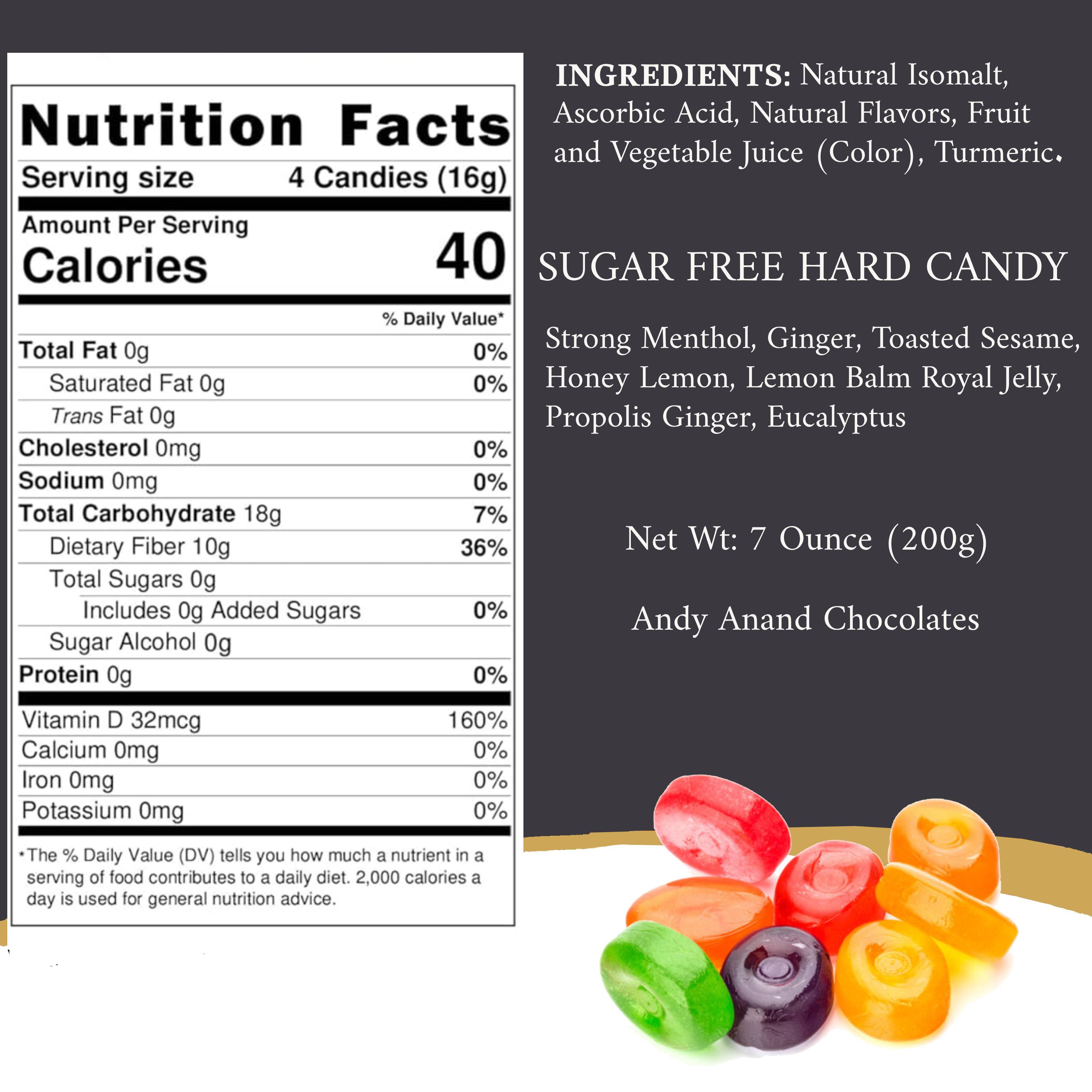 Andy Anand Sugar Free Herbal Candy – 8 Flavor Mega Pack, Zero Sugar, Keto & Diabetic Friendly, Gluten Free, 80 Ct 7 Oz