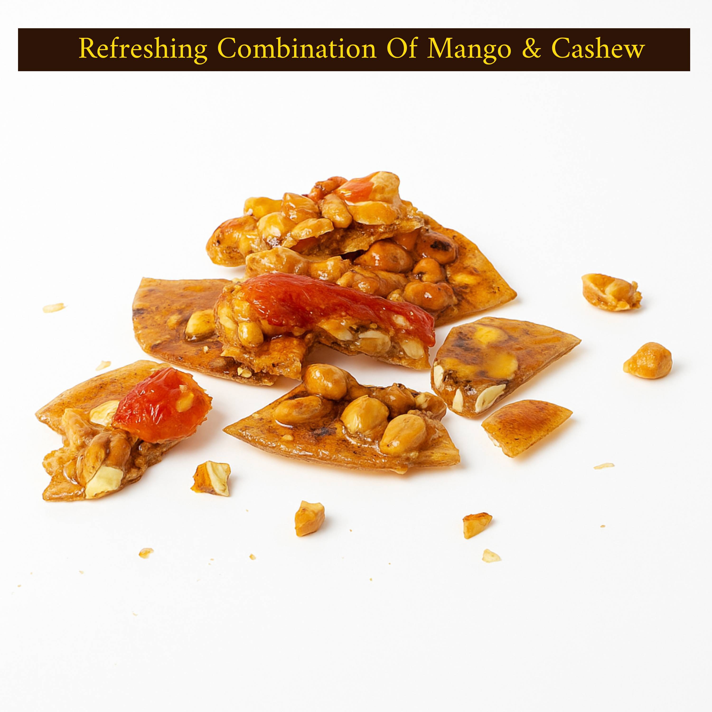 Andy Anand's Sugar Free Mango & Cashew Brittle - Croccante, Imported from Italy, a Crunchy Delight that Melts in Your Mouth! 1 lbs