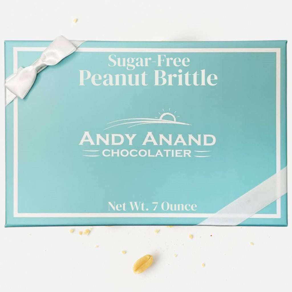 Andy Anand Sugar Free Peanut Brittle - 7 Oz Decadent Treats, The Best Healthy Sugar Free Peanut Brittle