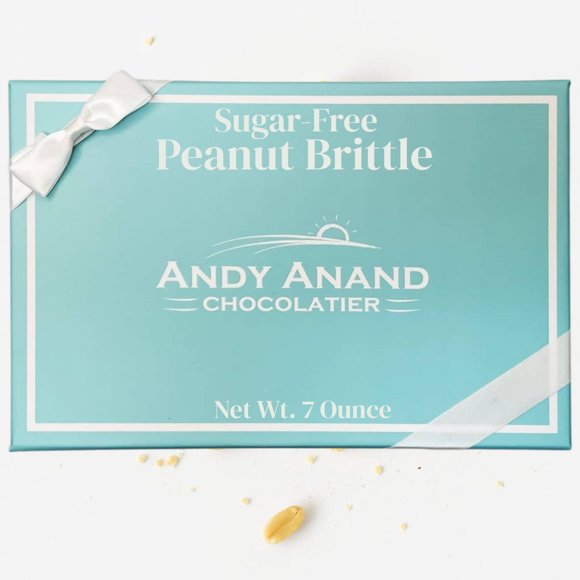 Andy Anand Sugar Free Peanut Brittle - 7 Oz Decadent Treats, The Best Healthy Sugar Free Peanut Brittle