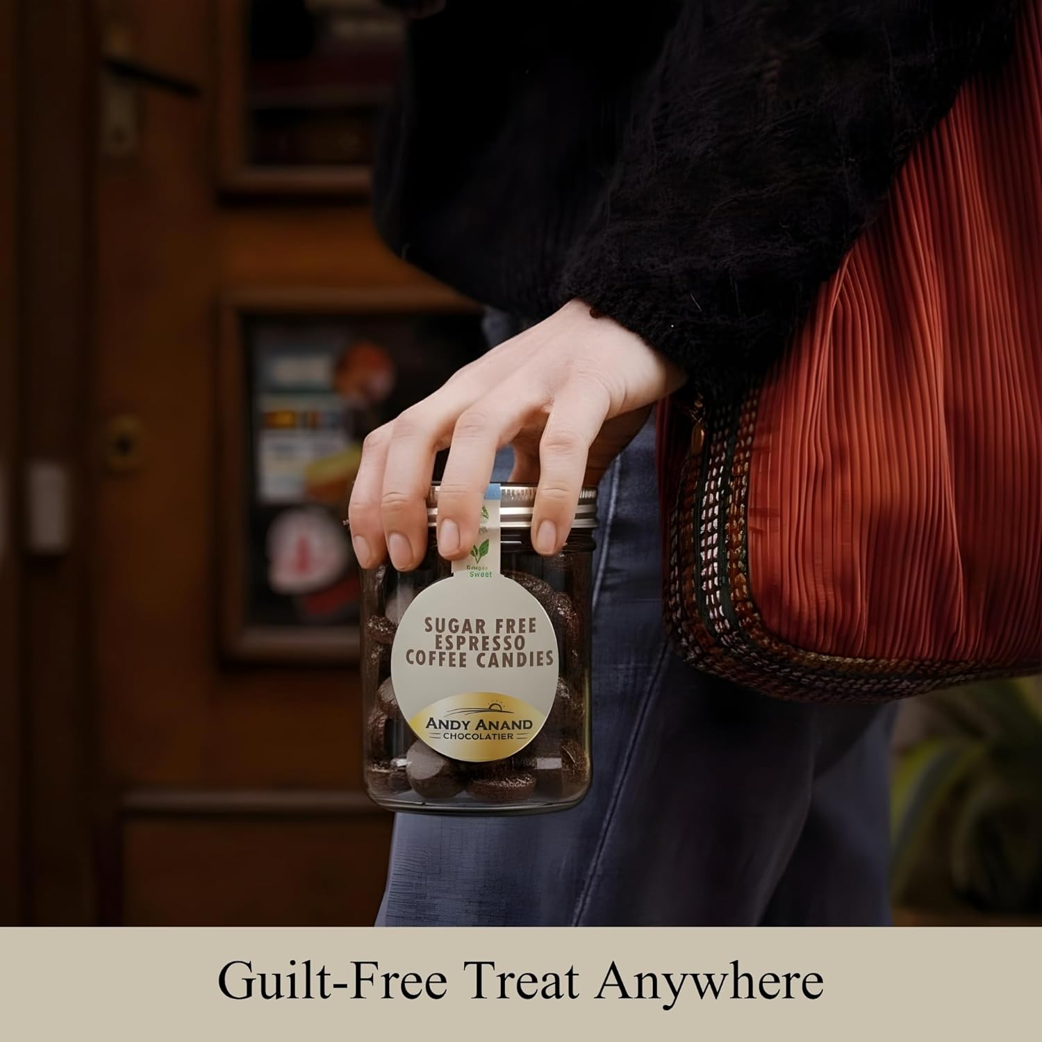 Andy Anand Sugar Free Espresso Coffee Candy, Stevia Candy for Diabetics, Hard Candy Sugar Free - A Delicious and Healthy Option 7 Oz