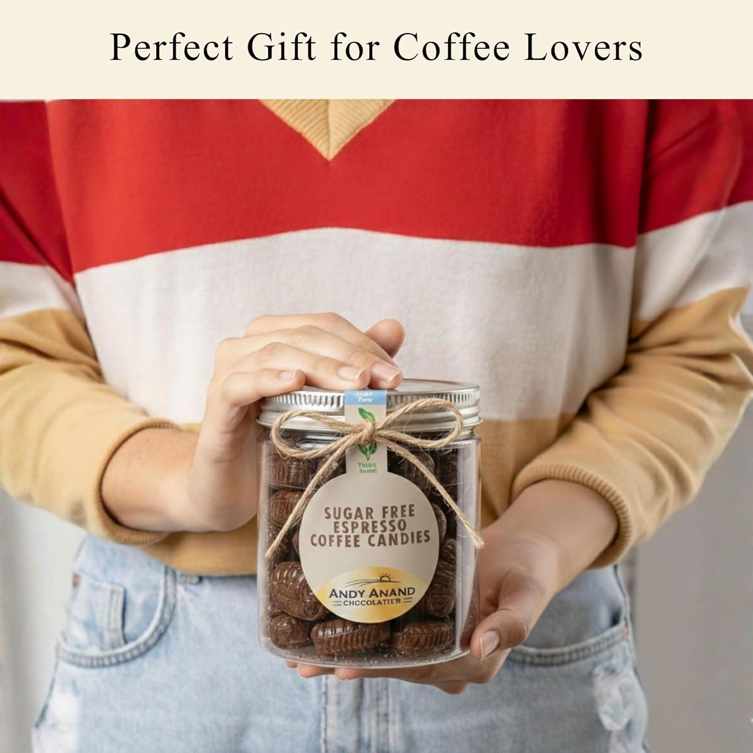 Sugar Free Coffee Candy at Andy Anand Chocolatier - Made in Europe Gluten Free & Diabetic Friendly Coffee Candy, With Real Unique Flavor Hard Candy Individually Wrapped (60 Pcs, 7 Oz)