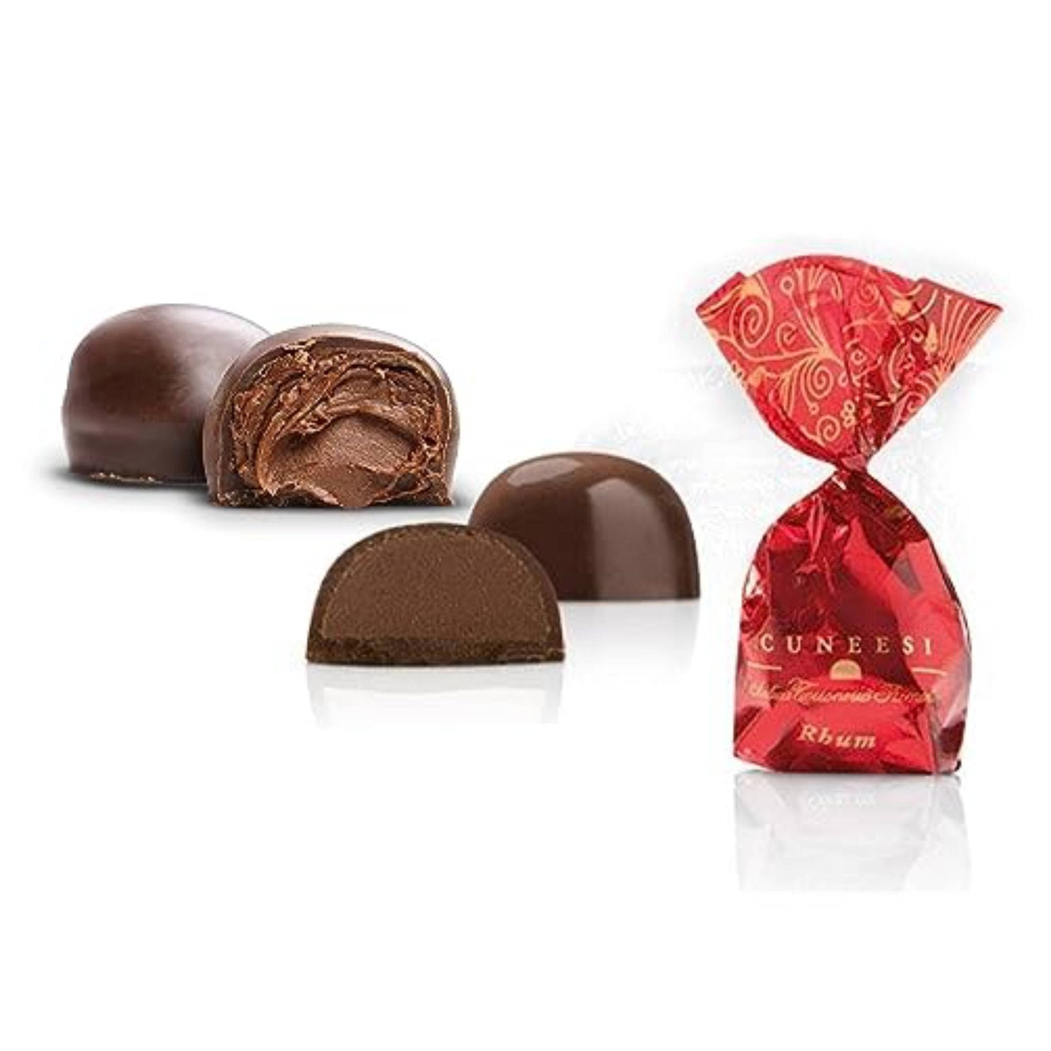 Andy Anand Dark Italian Rum Cuneesi Chocolate Truffles – 20 Pc Gift Box, Imported Gourmet Treats, 60% Cocoa Butter.