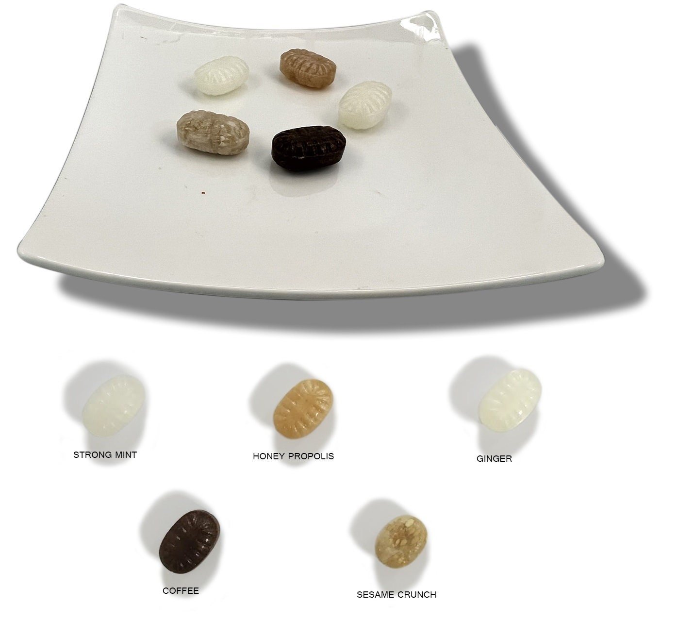 Andy Anand Sugar Free Hard Candy Variety Pack – Ginger, Coffee, Sesame, Menthol, Propolis, Stevia, Gluten Free, 85 Pcs 7 Oz