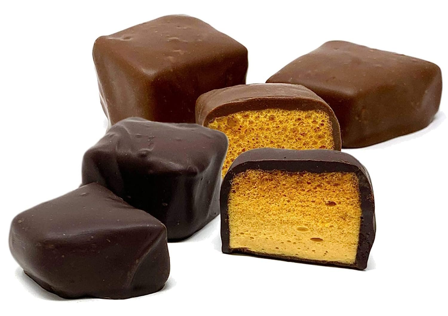 Andy Anand Belgian Honeycomb Milk & Dark Chocolate – 1 lb Handmade Sponge Crunch Delight, Crafted with 60% Chocolate (Cocoa Butter), Perfect Gift Box for Any Occasion