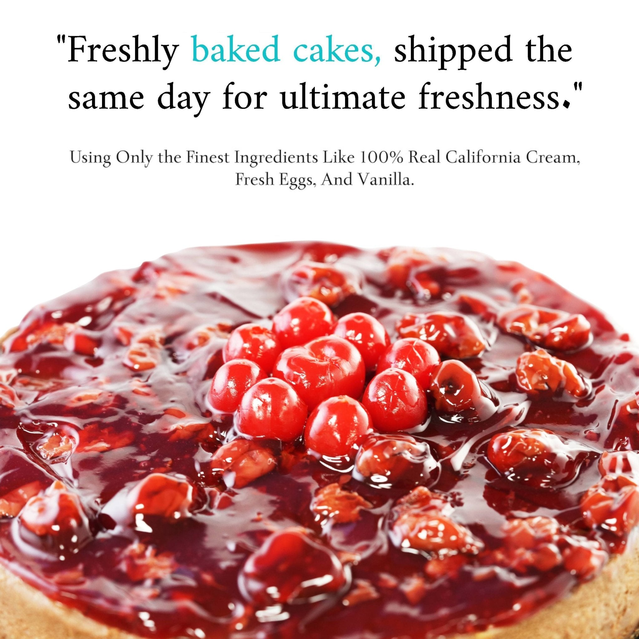 Andy Anand Chocolate Cherry Cheesecake 9" with Real Chocolate Truffles: Classic Cheese Cake Delivery with Real Home Made Taste (2.8 lbs)