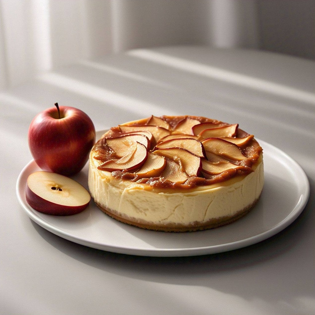 Andy Anand Delicious Sugar Free Gluten Free Apple Cheesecake 9" - Daily Baked, Ready To Serve, Best Cheese Cake Near Me For Celebrations & Dessert Lovers (2.6 lbs)