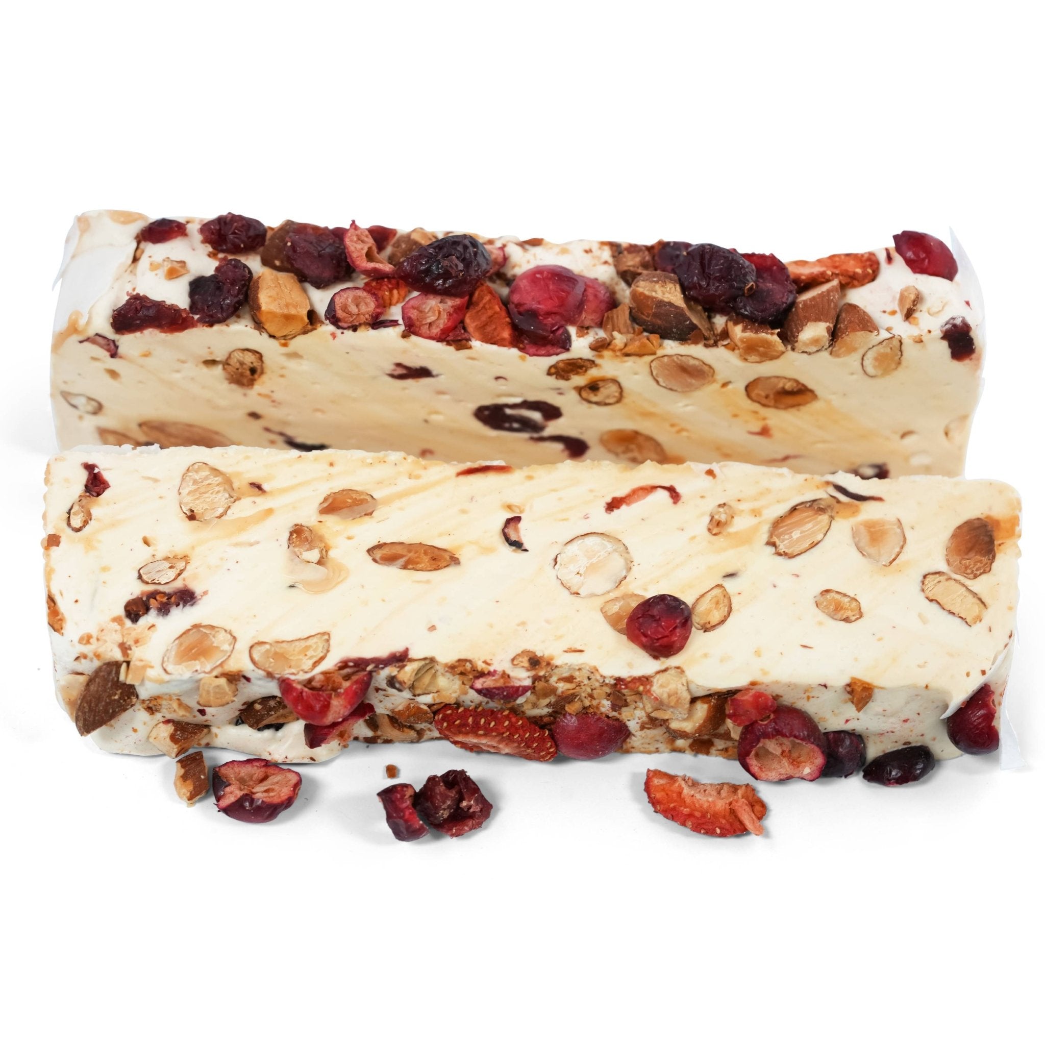 Andy Anand Deliciously Divine Red Fruit Almond Nougat - Brittle Nougat Turron with Wildflower Honey - European Turron Candy - A Traditional Spanish Treat & Sweet Delights – 7 Oz