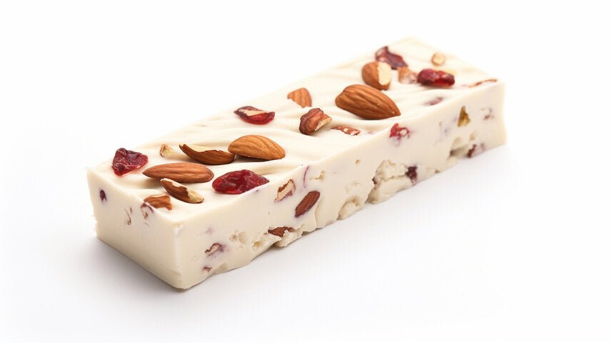 Andy Anand Deliciously Divine Red Fruit Almond Nougat - Brittle Nougat Turron with Wildflower Honey - European Turron Candy - A Traditional Spanish Treat & Sweet Delights – 7 Oz