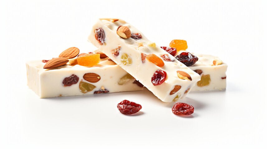Andy Anand Deliciously Divine Red Fruit Almond Nougat - Brittle Nougat Turron with Wildflower Honey - European Turron Candy - A Traditional Spanish Treat & Sweet Delights – 7 Oz