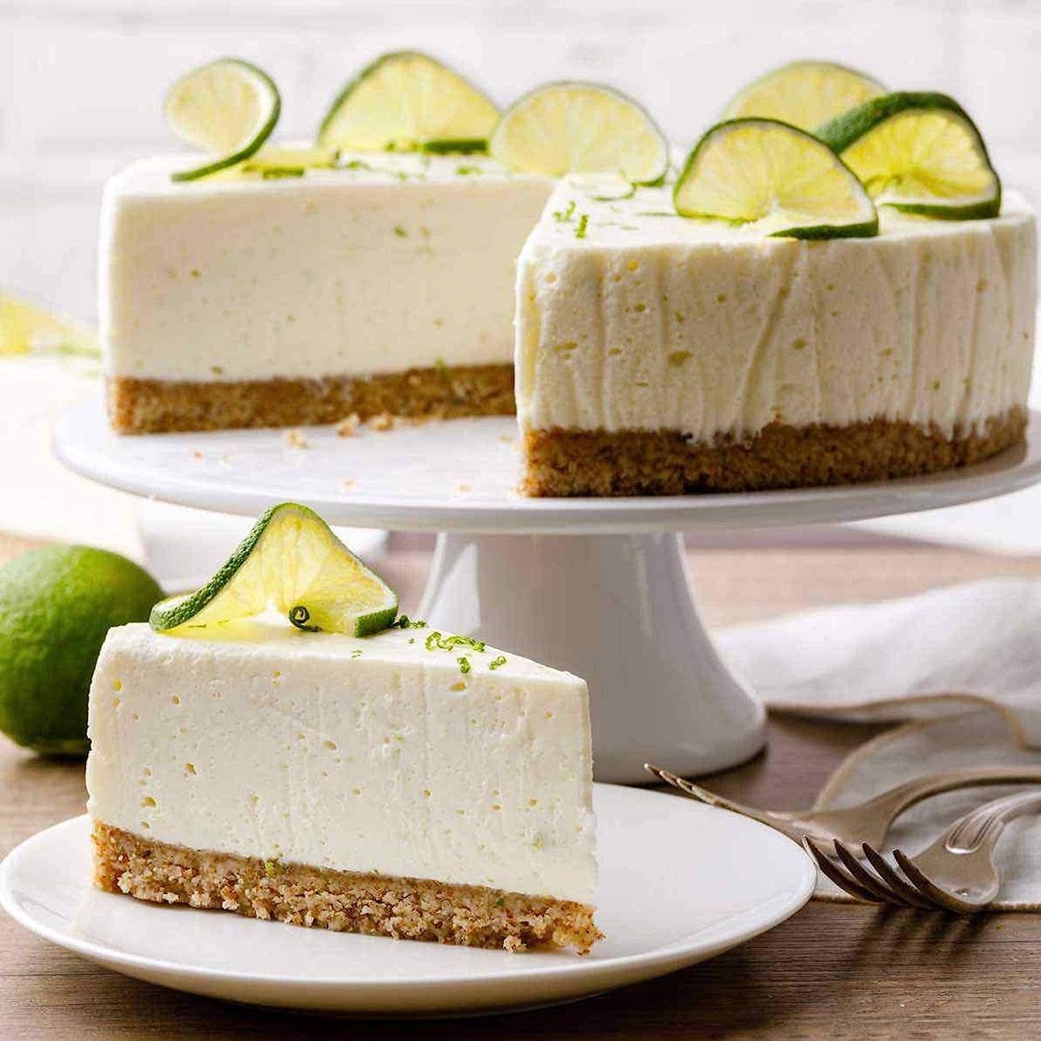 Andy Anand Sugar Free Key Lime Cheesecake - Freshly Baked Without Preservatives, Best Cheese Cake Near Me For Celebrations & Dessert Lovers (2 Lbs)