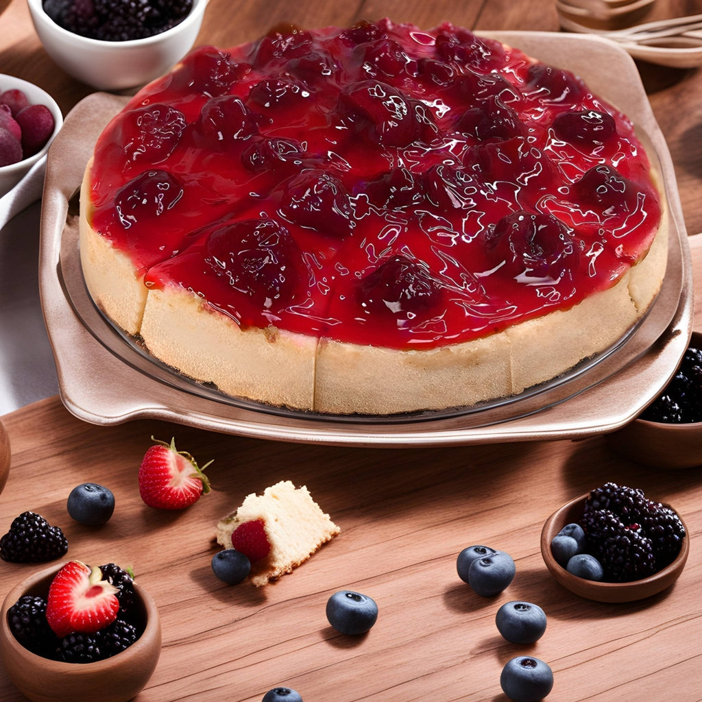 Andy Anand Gluten Free Sugar Free Strawberry Cheesecake 9" - No Preservatives or Chemicals, Creamily Topped, Best Cheesecake Near Me For Celebrations & Dessert Lovers (3.4 lbs)