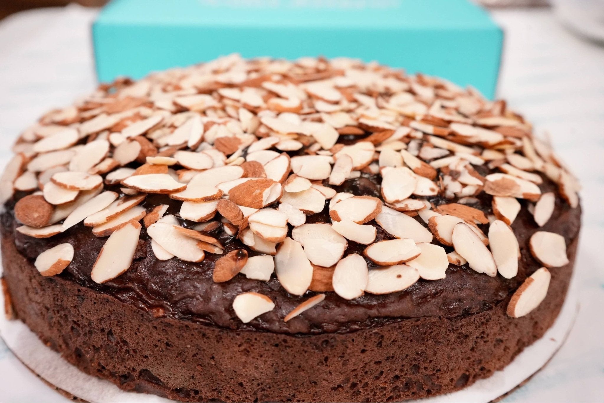 Andy Anand Sugar Free Chocolate Almond Cake Sweetened with Stevia, Guilt Free Sweetness In No Sugar Added Cakes From Bakery (2.5 lbs)