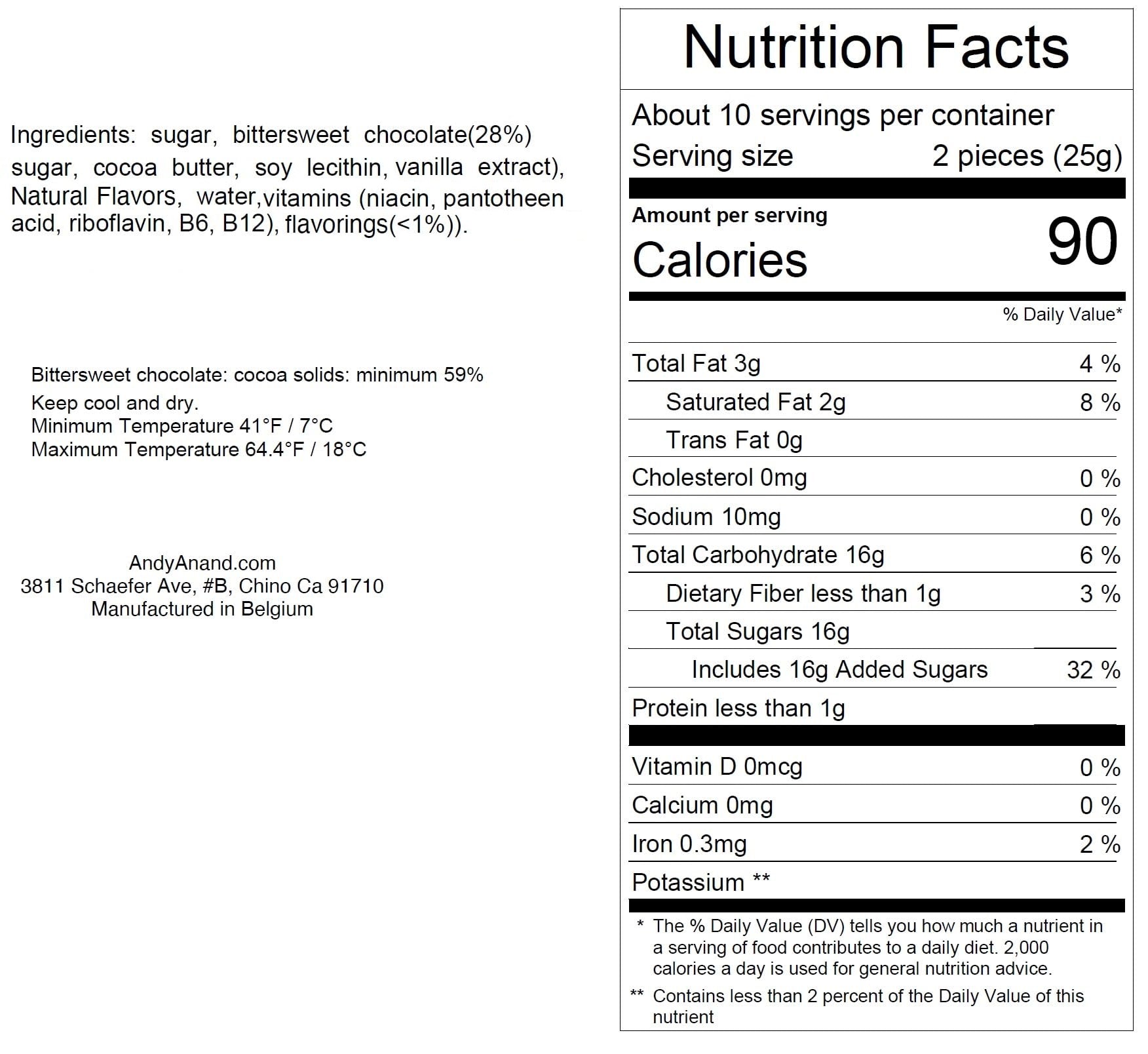 Andy Anand Non Alcoholic Vegan Chocolate – Vegan Dark Chocolates, 18 Pieces, Six Unique Flavors, Crafted with 60% Cocoa Butter