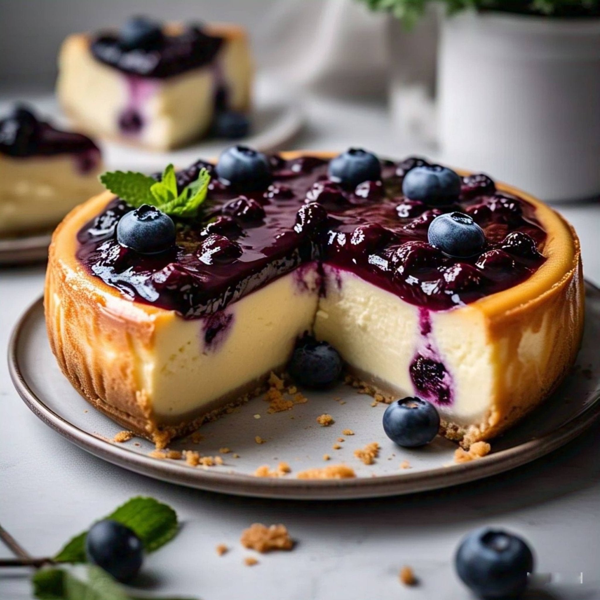 Andy Anand Gluten Free Blueberry Cake 9" - Decadent Cake for Dessert Lovers, Order Now and Taste the Difference (2.8 lbs)