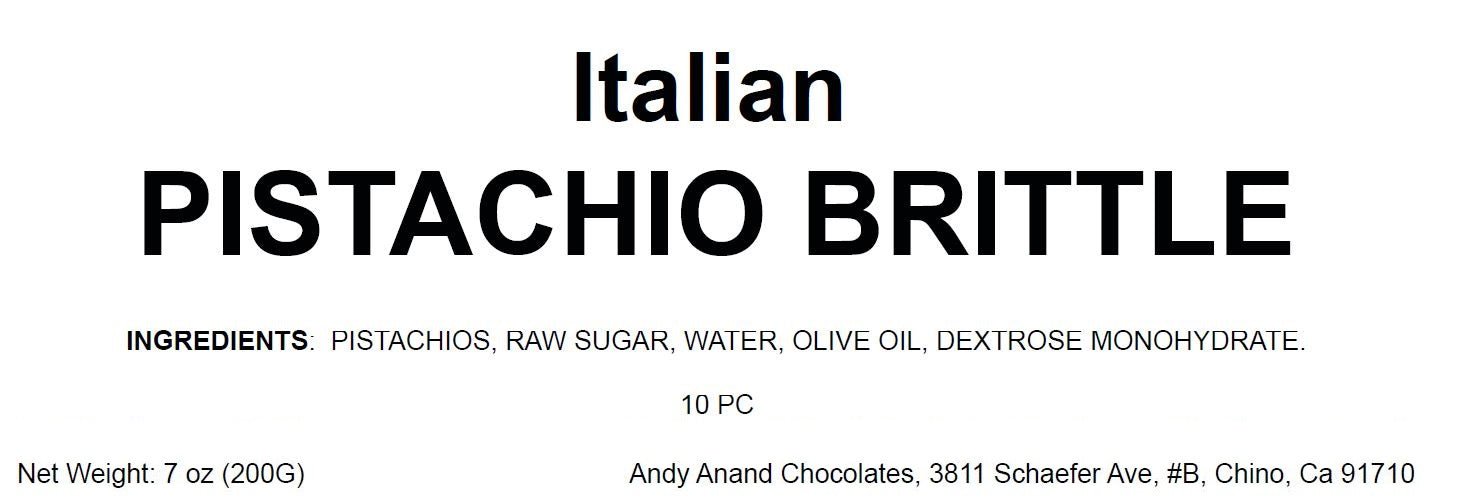 Andy Anand Pistachios Brittle - Indulgence in Every Bite, Healthy Pistachio Brittle Made in Italy 7 Oz