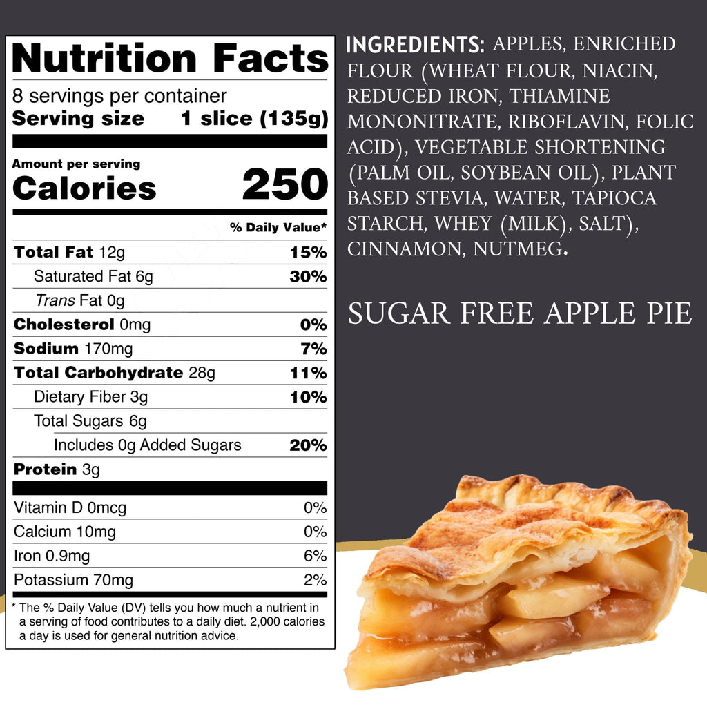 Andy Anand Sugar Free Apple Pie (2.9 lbs) - Enjoy the amazing taste of a classic Apple Pie without the sugar!