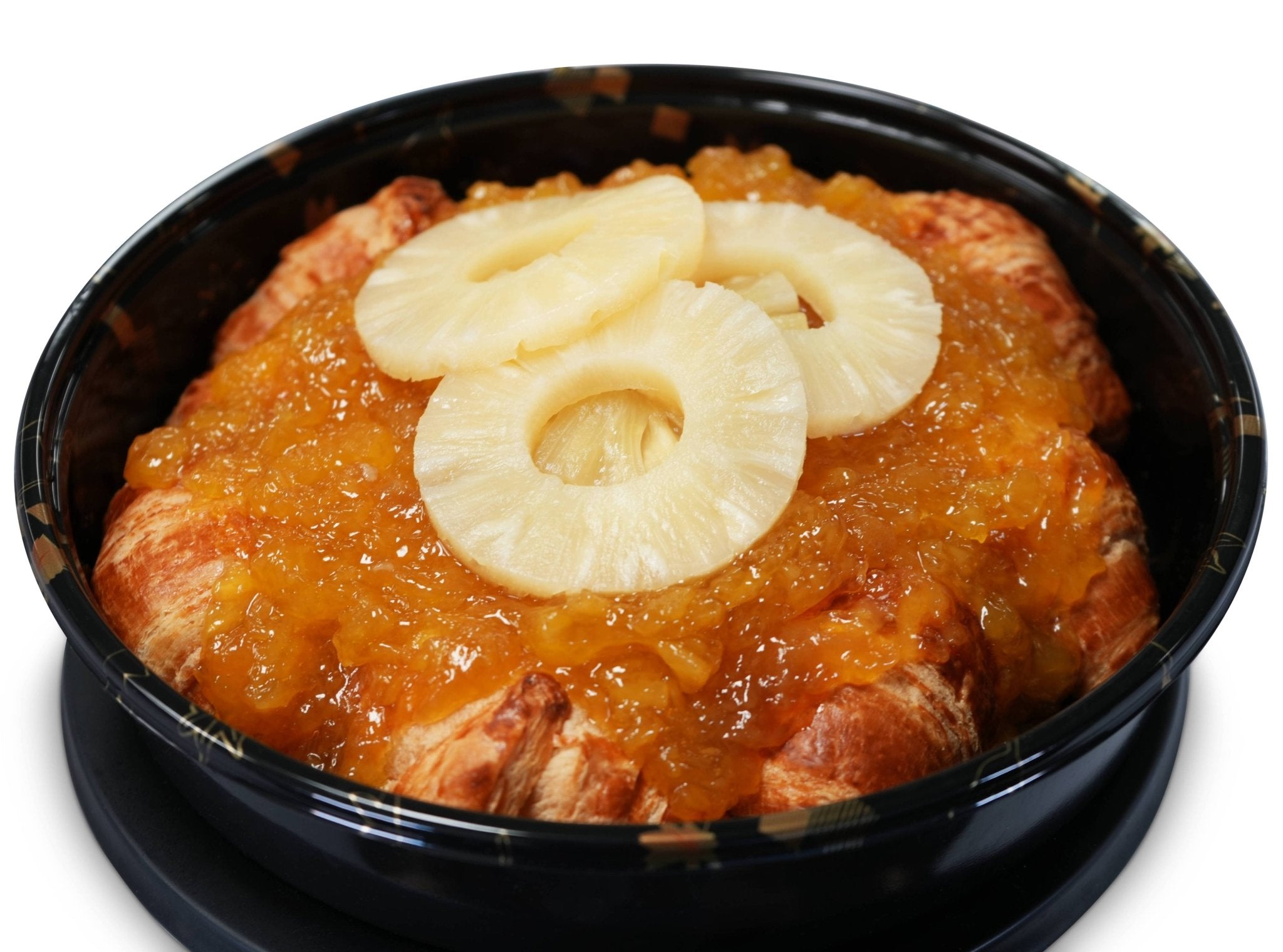 Andy Anand Sugar Free Pineapple Chocolate Croissant Cake Dessert 2.5 lbs, chunks of Pineapple on Flaky Croissant Cake