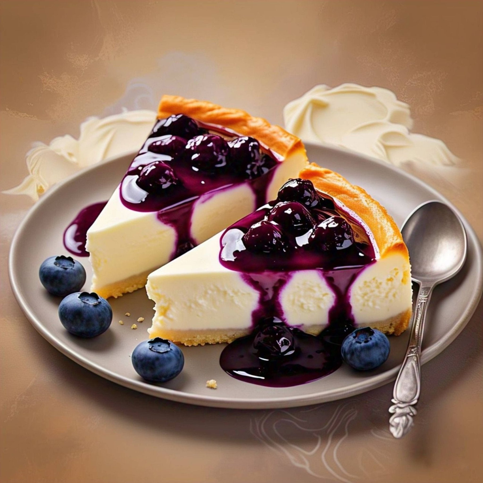 Andy Anand Sugar & Gluten Free Blueberry Cheesecake 9" - Decadent Taste in Every Slice, Best sugar free and gluten free Cheese Cake  Near Me For Christmas Celebrations & Dessert Lovers (2.8 lbs)