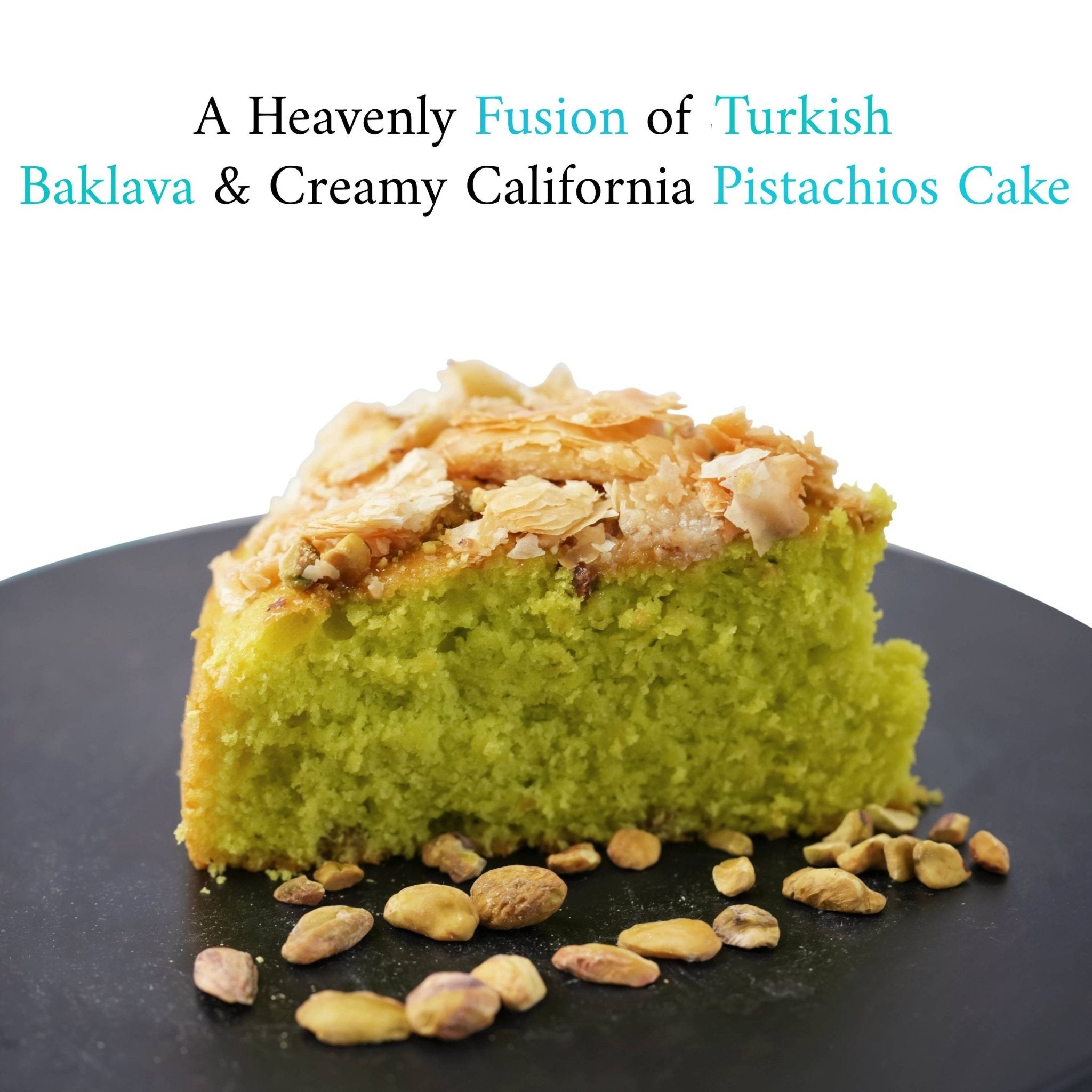 Andy Anand Baklava Pistachios Cake: A Heavenly Fusion, Creamy Texture Amazing Decadent Cakes From Bakery (9-inch, 2.8 lbs)
