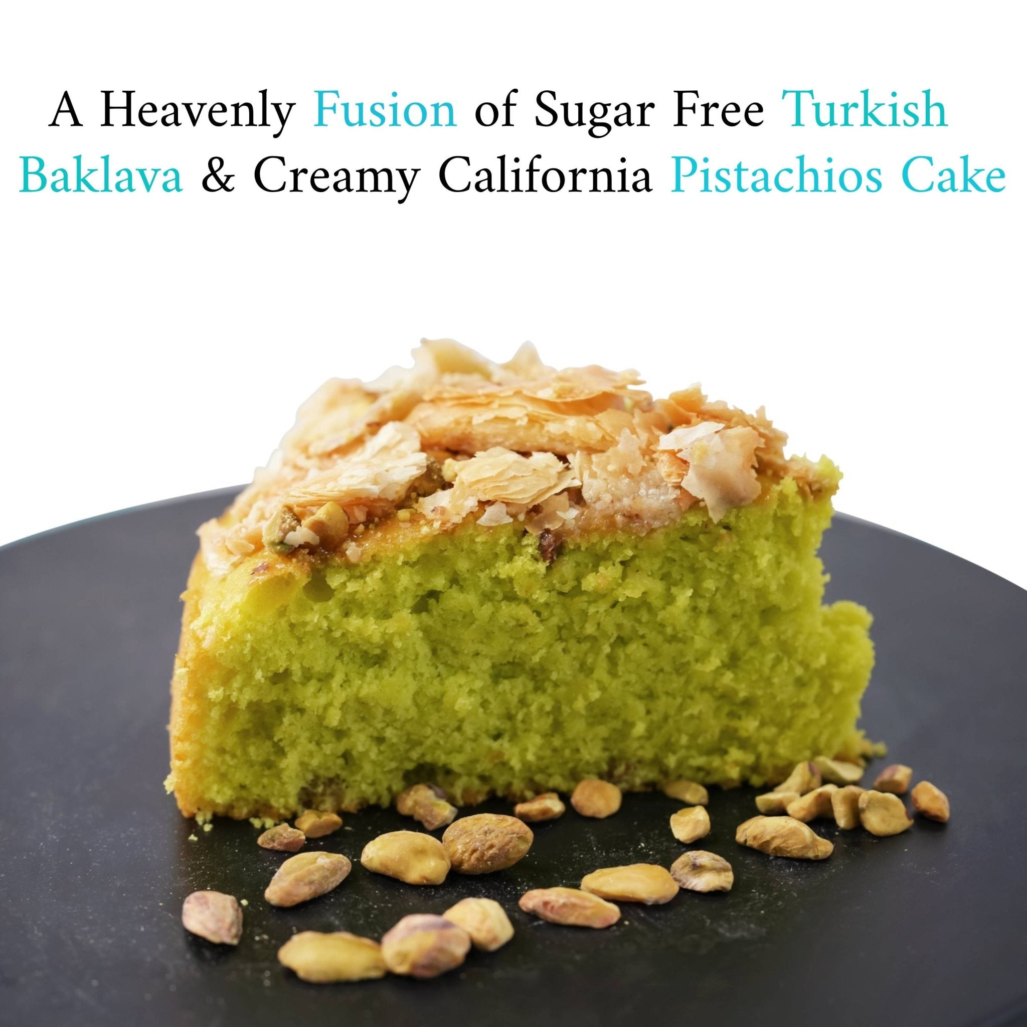 Andy Anand Sugar Free Baklava Pistachios Cake: A Heavenly Fusion, California's Fresh Bakeries That Deliver Sugar Free Cakes (9-inch, 2.8 lbs)