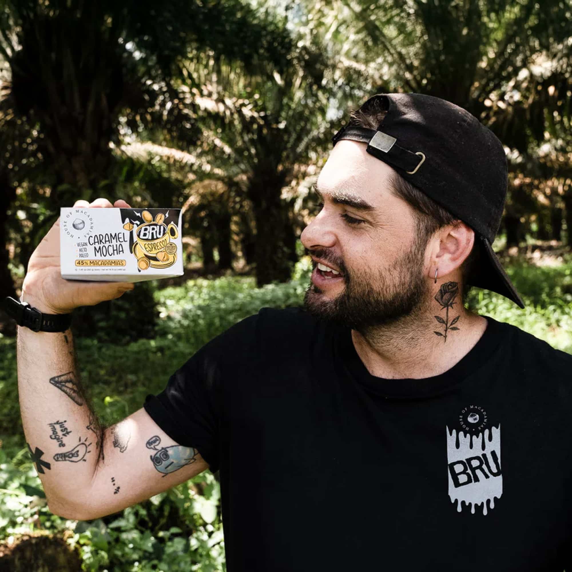 Caramel Mocha Macadamia Nut Snack Bar (Dan Mace's BRU Bar) (12 Bars)